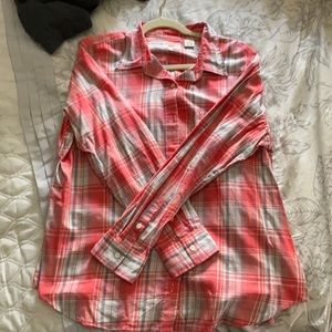 Levi Boyfriend Fit Plaid Button Up